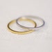 linear . midi . SET OF 2 // plain midi ring . simple ring band . single knuckle ring . silver or gold . build your stack