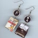 Fahrenheit 451 Book Earrings Vintage Typewriter Key Ray Bradbury Banned Books