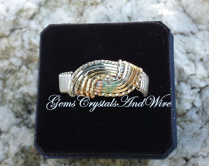 Ring, Unisex, Gold- Fill, Argentium Silver, Handmade, Ladies Ring, Mens Ring