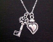 Sacred Love Heart Necklace ~ Milagros Ex Voto ~ Key To My Heart Jewelry ~ Flaming Heart ~ You Hold The Key to my heart Sacred Love Heart Necklace ~ Milagros Ex Voto ~ Key To My Heart Jewelry ~ Flaming Heart ~ You Hold The Key to my heart