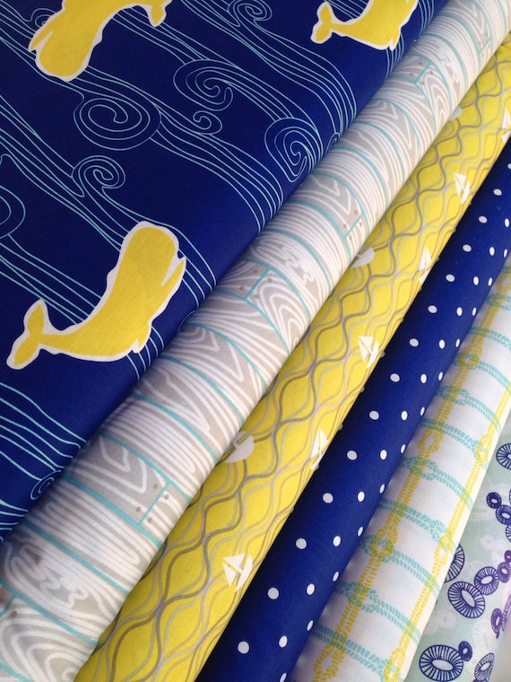 Maritime Modern quilt or craft fabric bundle by by fabricshoppe