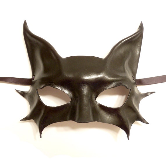 Little Kitty Black Cat Leather Mask