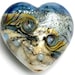 Sweet Blue Stardust Heart (Large) - Handmade Glass Lampwork Bead 11831925