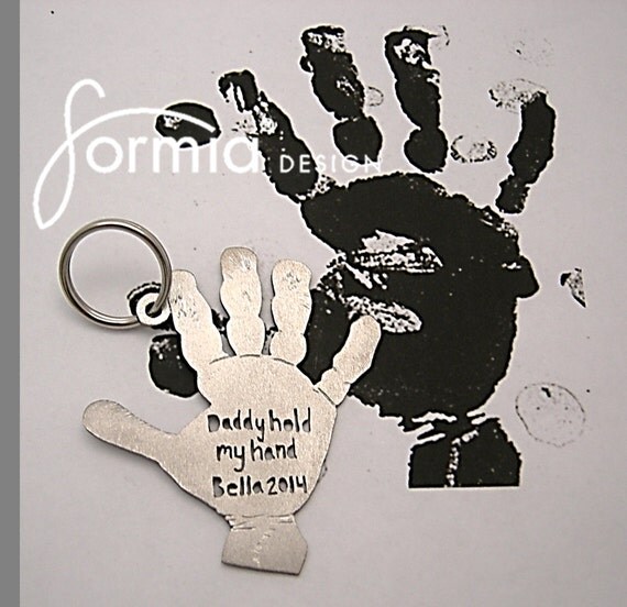 Personalized keychain made from your child's handprints