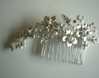 CRYSTAL HAIR Comb, one of a kind all handmade / hc - 2 / SALE