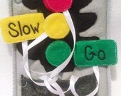 Christmas in July Sale Felt traffic light quiet book page children practice matching light colors with words Il_170x135