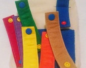 Christmas in July Sale Quiet / Busy Activity Book Page add on- Felt Chain Page with choice of snaps velcro or buttonholes Il_170x135