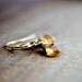 Mexican Fire Opal Earrings Gold October Birthstone Dangle Yellow
