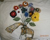 YOYO FLORAL BOUQUET  Everlasting flowers for pick me up  ooak gift 12 blooms
