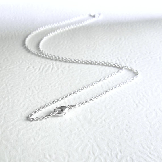 Sterling Silver Chain Necklace, Plain Solid Silver Chain, Cable Chain ...