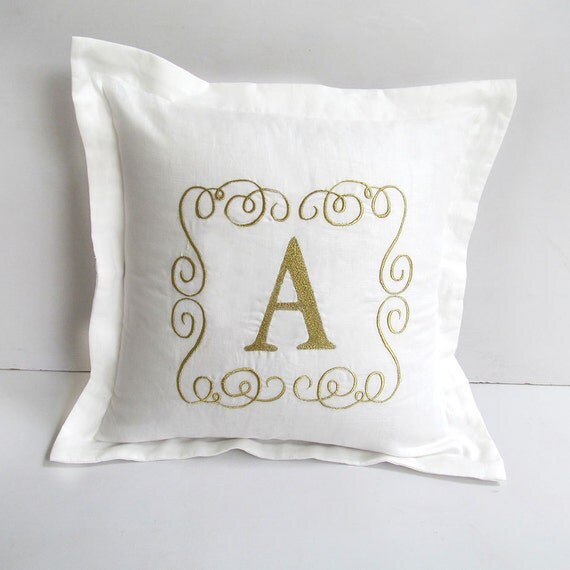 custom made monogram pillow 16 inch letter pillow custom made