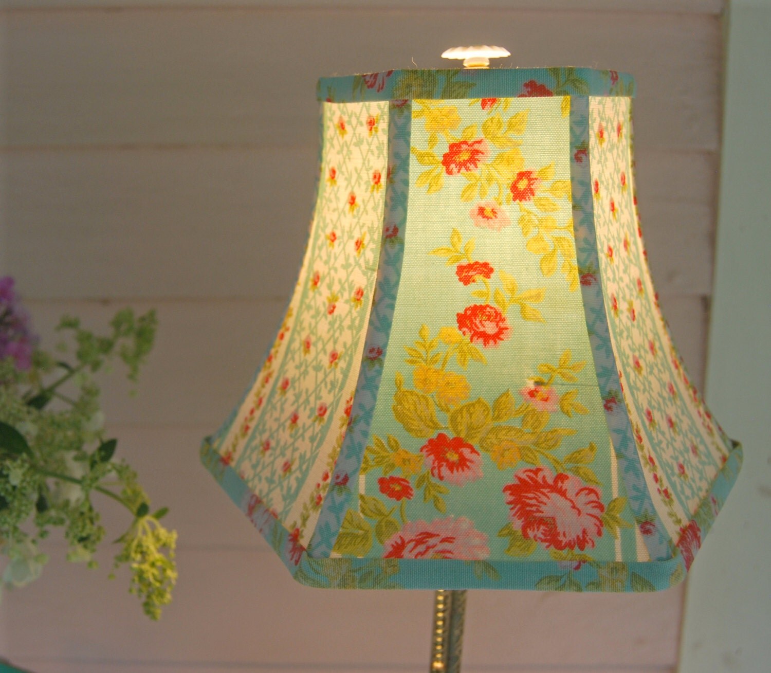 On SALE French Lamp Shade Fabric Lampshade vintage floral