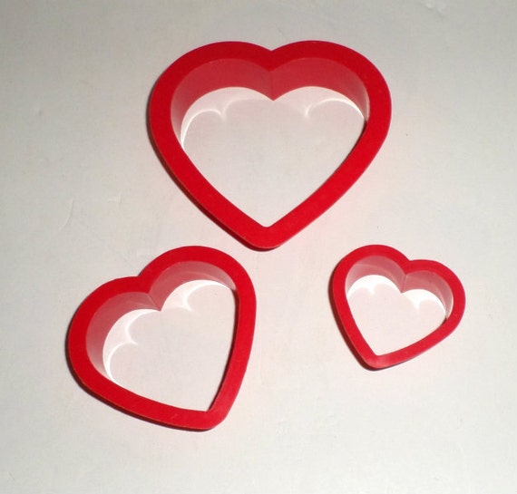 Valentine Cookie Cutters Heart Cookie Cutters by carriesattic