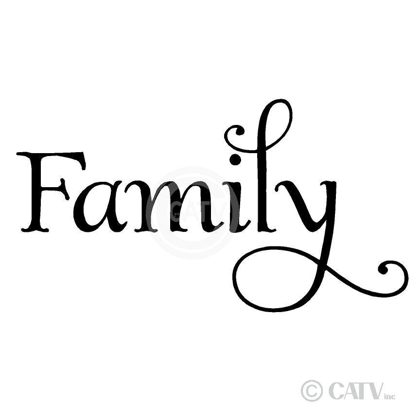 Family vinyl lettering wall decal sticker art by VinylLettering