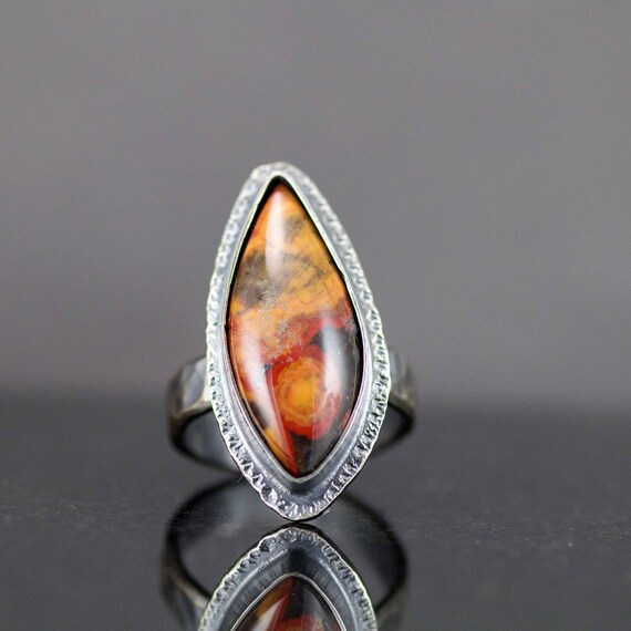 Reserve For Joshua Morgan Hill Poppy Jasper Ring Poppy