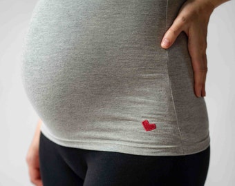 Maternity belly band - Basic Grey haramaki pregnancy band XS - L