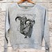 Mt Kenya - womens long sleeve raglan pullover - modern rocker print - by Simka Sol