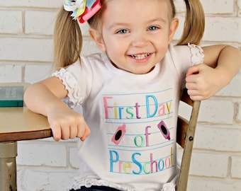 First Day of Preschool shirt, Back- to-School Shirt, First Day of ...