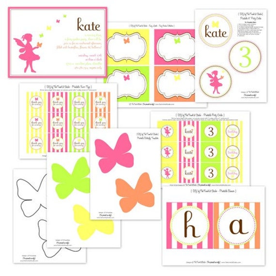 Fairy Garden Birthday Party - Full Printable Party Collection - The TomKat Studio Il_570xn
