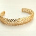 Arm Cuff, Bridal Bracelet ,Gold Cuff Bracelet, Filigree Bracelet, Gold Filigree Bracelet, Band Cuff, Bridesmaisd Jewelry