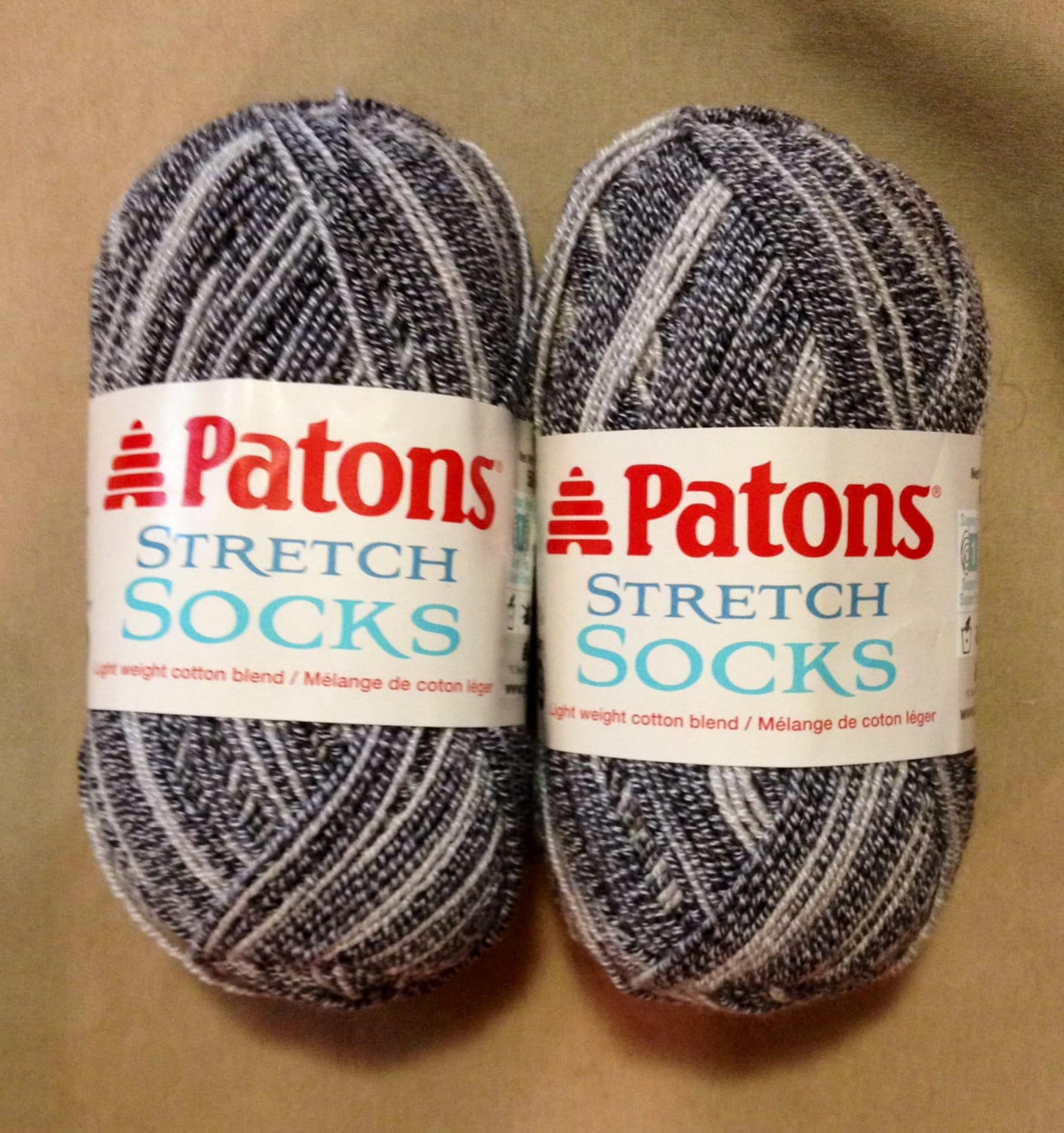 SALE Patons 'Stretch' Sock Yarn in Licorice 2 balls by ArianneRoxa