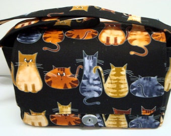 Super Large Size Fabric Coupon Organizer Holder Box- Cats Meow