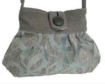 Pleated Bag - Tote- Medium - Ocean and Gray by J Souza - ref L2