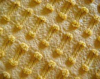 Gold Buttonhole Morgan Jones Vintage Cotton Chenille Bedspread Fabric 18 x 30 Inches