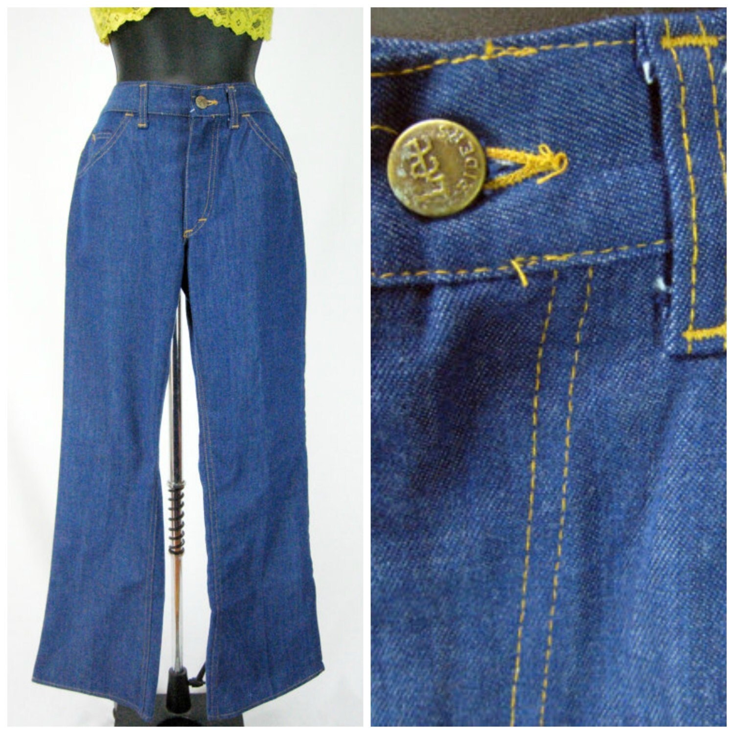 70s Flare Jeans / Vintage Lee Jeans / Lee Bellbottom Jeans