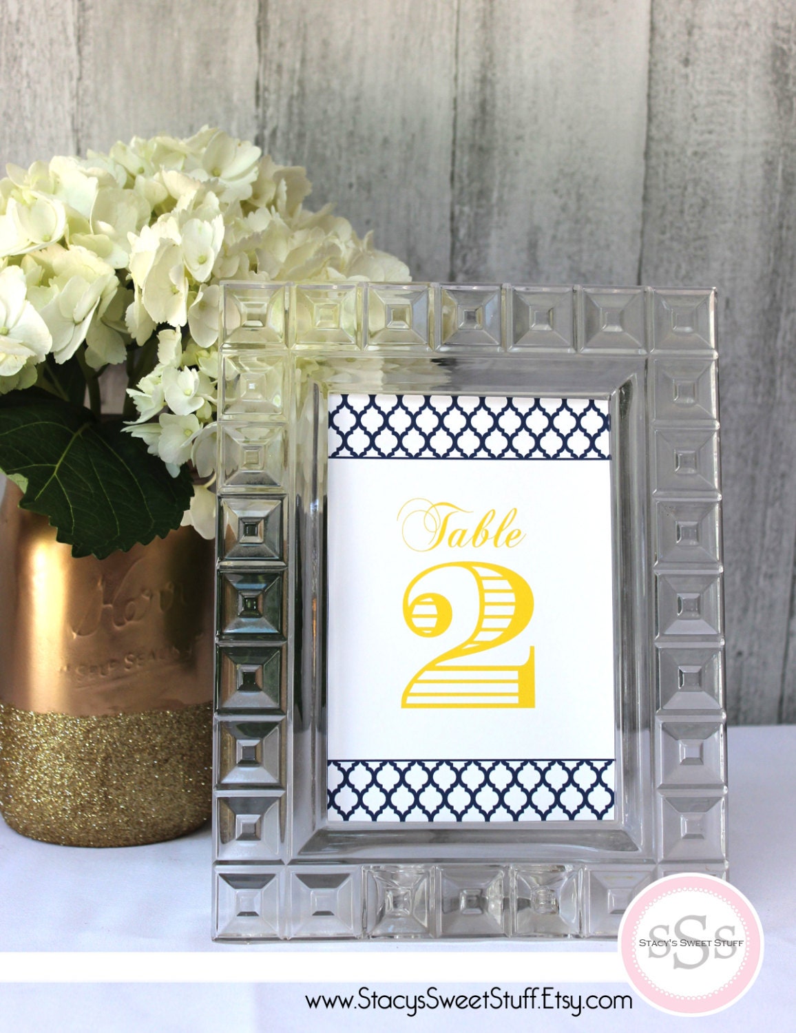 Wedding Reception Table Numbers Custom DIY Printable