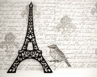 Eiffel Tower Die Cut Black Cardstock Eiffel Tower Die Cut
