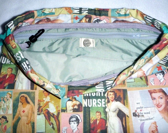 Night Nurse Vintage Graphics Backpack/tote Custom Print made to order