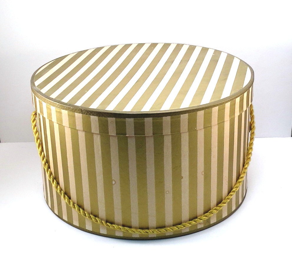 striped hat box