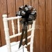 6 Black Pull Pew Bows Wedding Chair Table Church Funeral Halloween Decorations