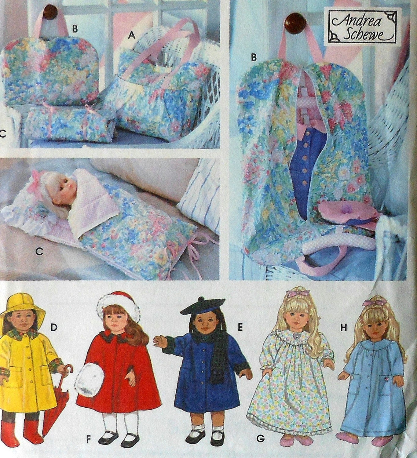 18 Doll Sleeping Bag and Garment Bag Sewing Pattern