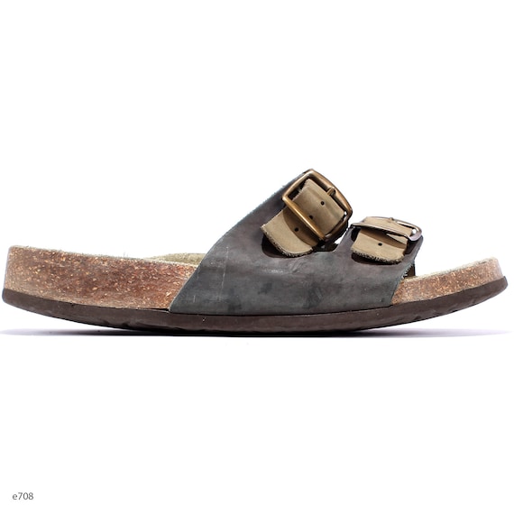 Mens BIRKENSTOCK Style Shoes Sandals . Summer Nubuck Leather Sliders ...