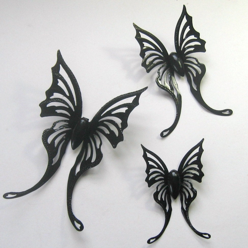 Black Butterflies Wall Decor Vintage Black Metal Butterfly