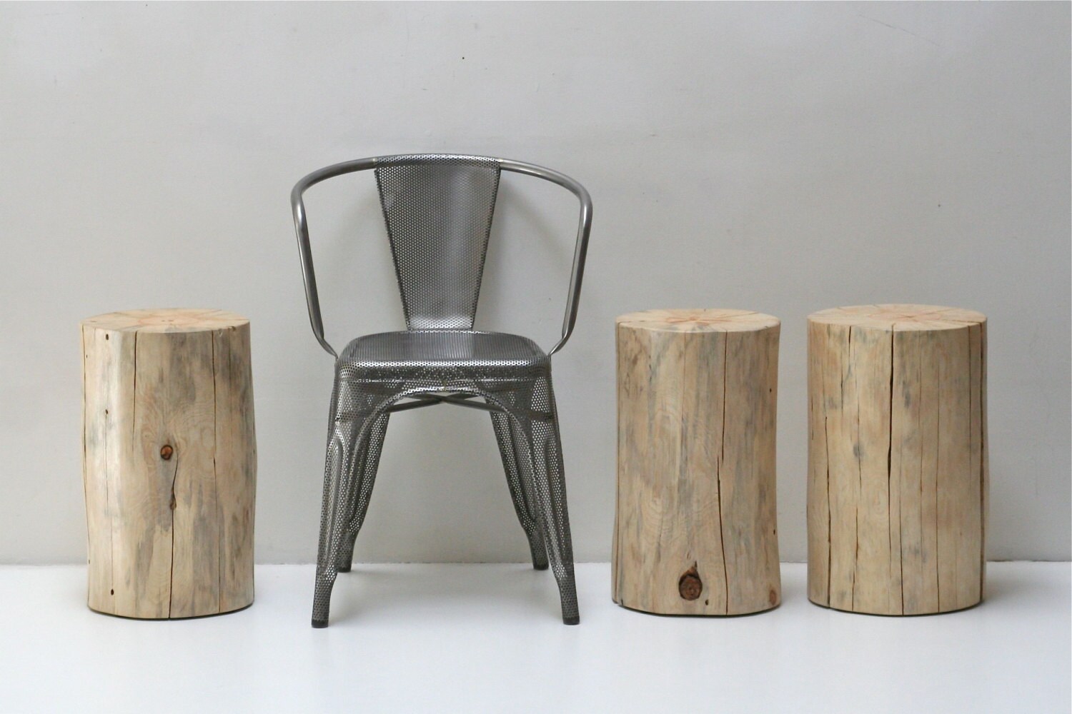 Stump Table Nude Tree Trunk Stool Seat Reclaimed by realwoodworks1