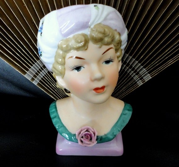 Lady Head Vase UCAGCO Japan Rare Vintage