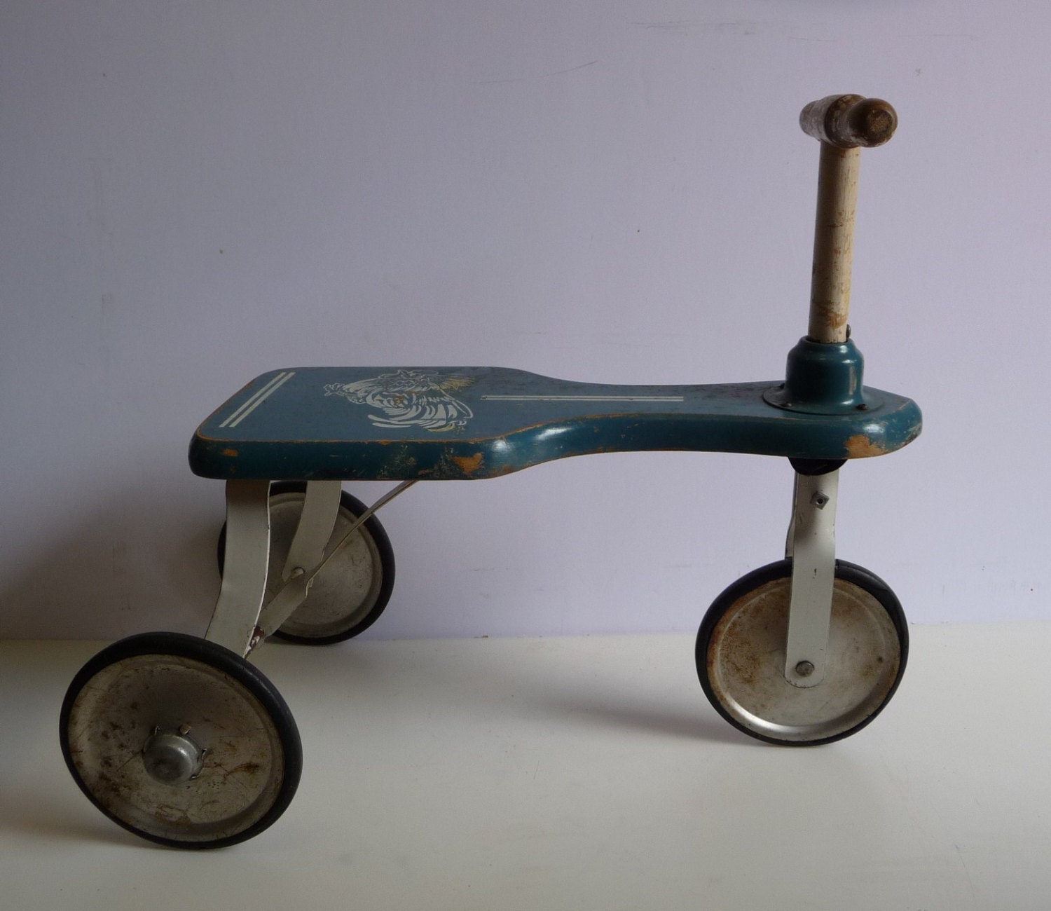 vintage wooden scooter
