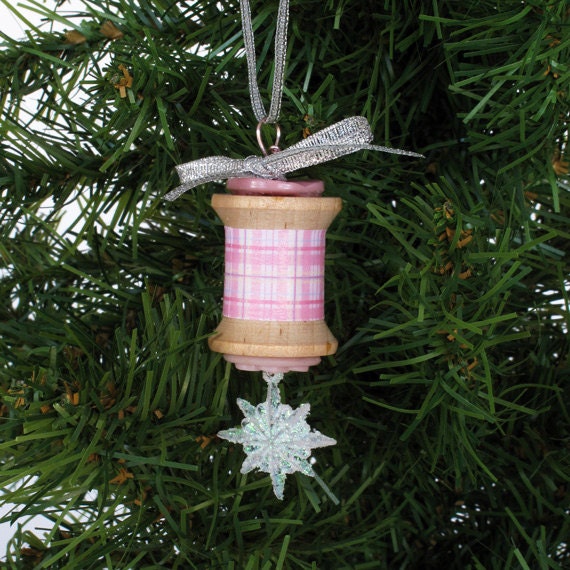 vintage wooden spool christmas ornament vintage wooden spool christmas ornament