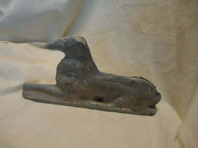 Vintage Cast Aluminum Dog Fence Topper Grey by KennysAntiques