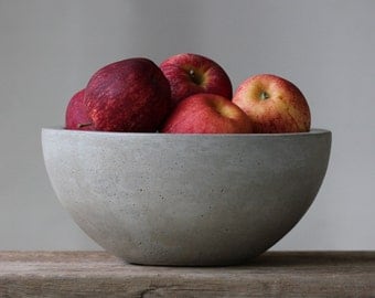 Concrete Fruit Bowl 10"