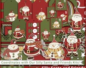 50% Sale Christmas Digital Paper Digital Scrapbook Kit Christmas Clipart Clip Art Silly Santa Christmas Cards Gift Tags Wrap Craft Supplies Il_170x135