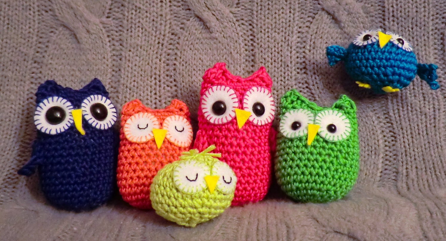 owl pattern crochet rainbow amigurumi patterns AmigurumiBarmy Rainbow owls by crochet PDF