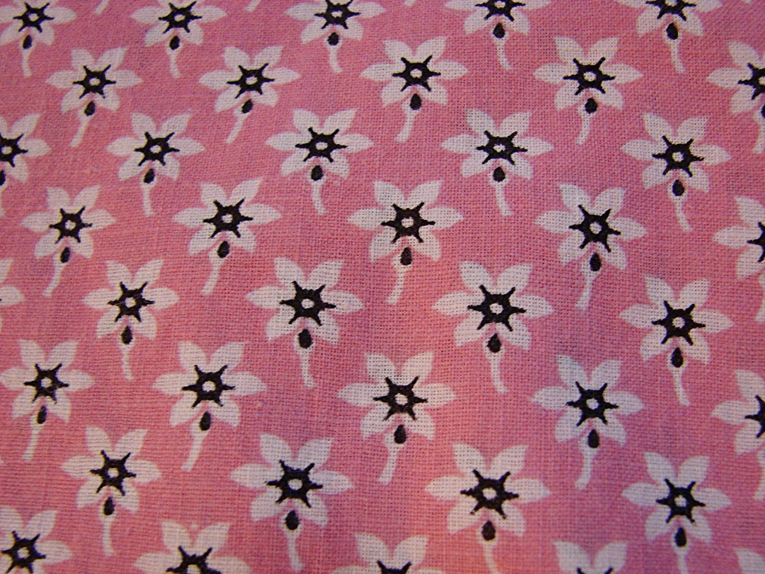 Vintage 1930s Fabric Floral Fabric Cotton by FabricTreasures4U