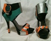 Funky Tribal Heels Stiletto Custom Hand Painted Stiletto High Heels Pumps