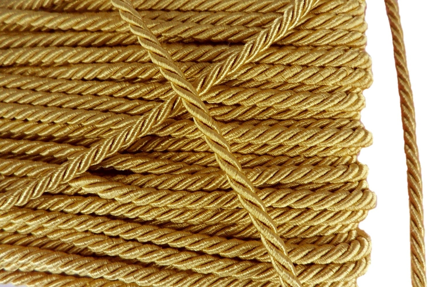 Gold Shiny Twist Cord Thread Twine String Piping Bedding