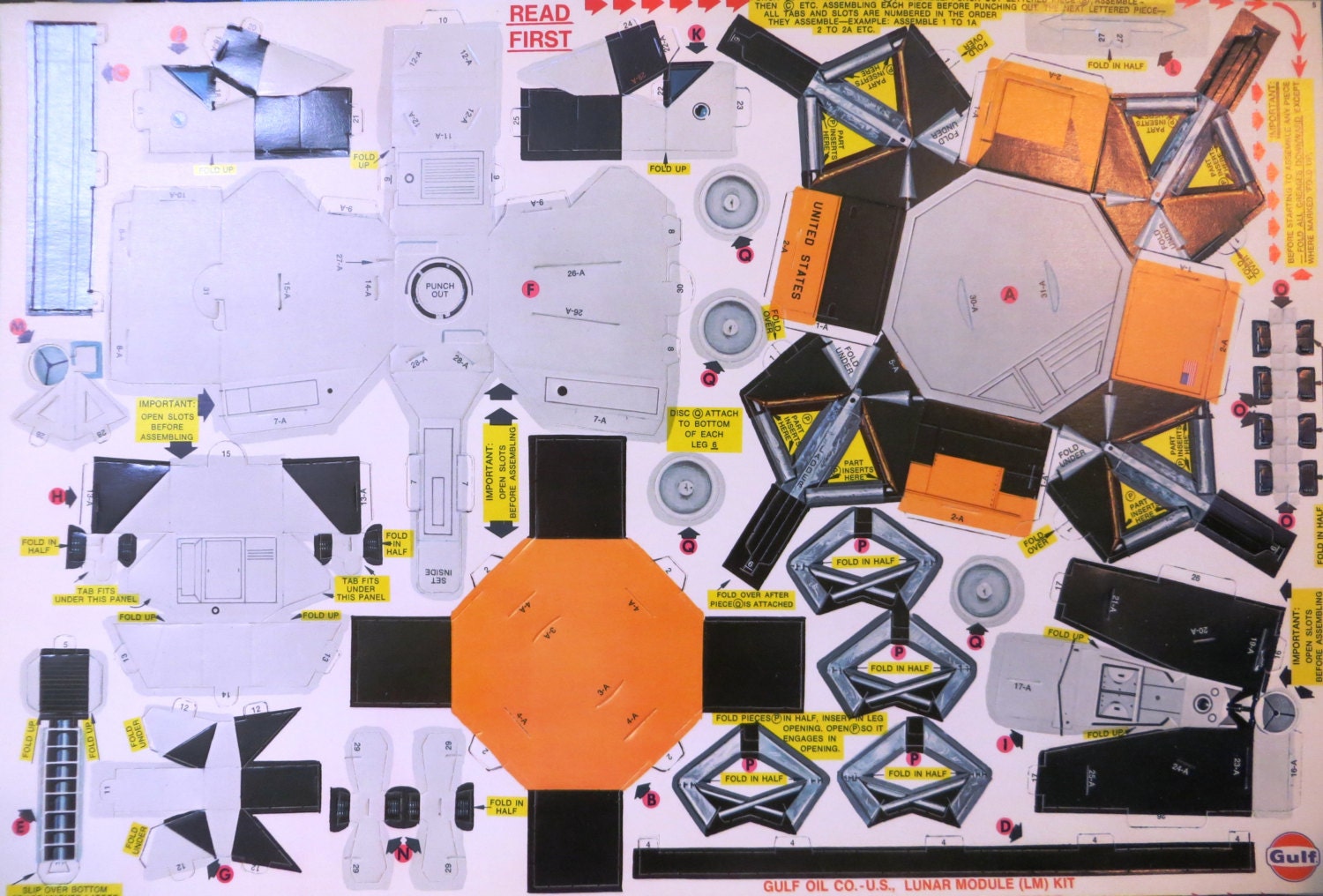 Apollo Lunar Module Punch Out Paper Model Kit As