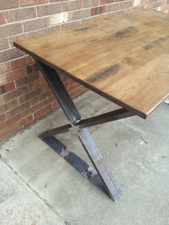Reclaimed Wood Table with Steel Legs
